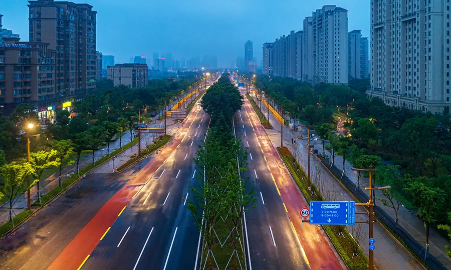 Solar street light night road application