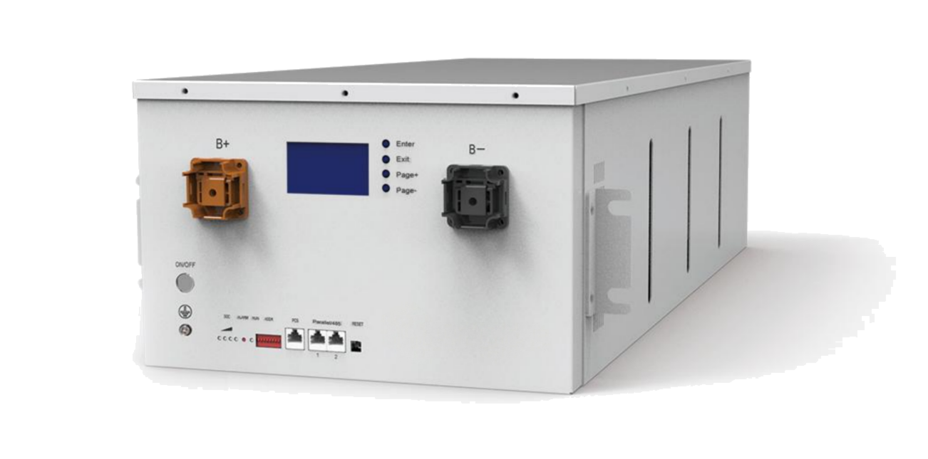 Rack mounted lithium battery pack for solar backup cabinets