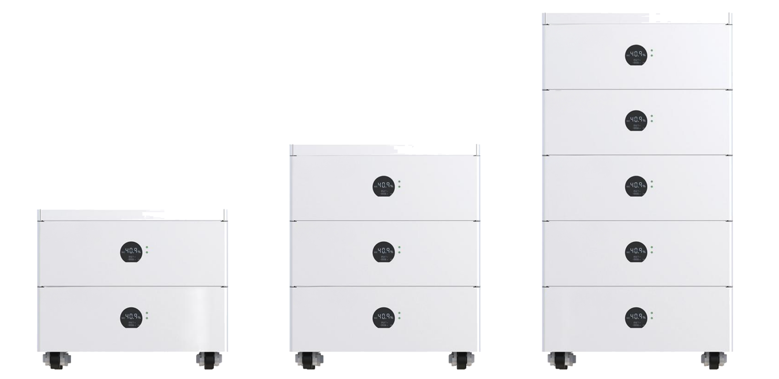 Stacked lithium battery pack for expandable energy storage