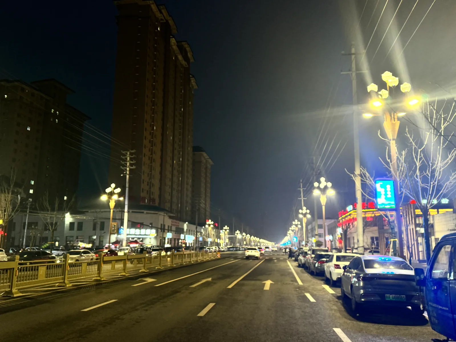Night Road Lighting Pole for Urban Street Scenes